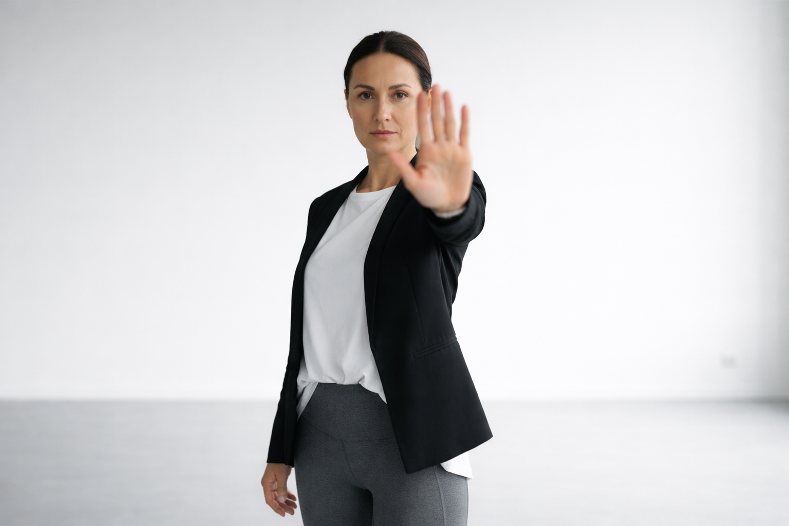 Frau mit selbstbewusstem Auftreten im ProEgo-Training